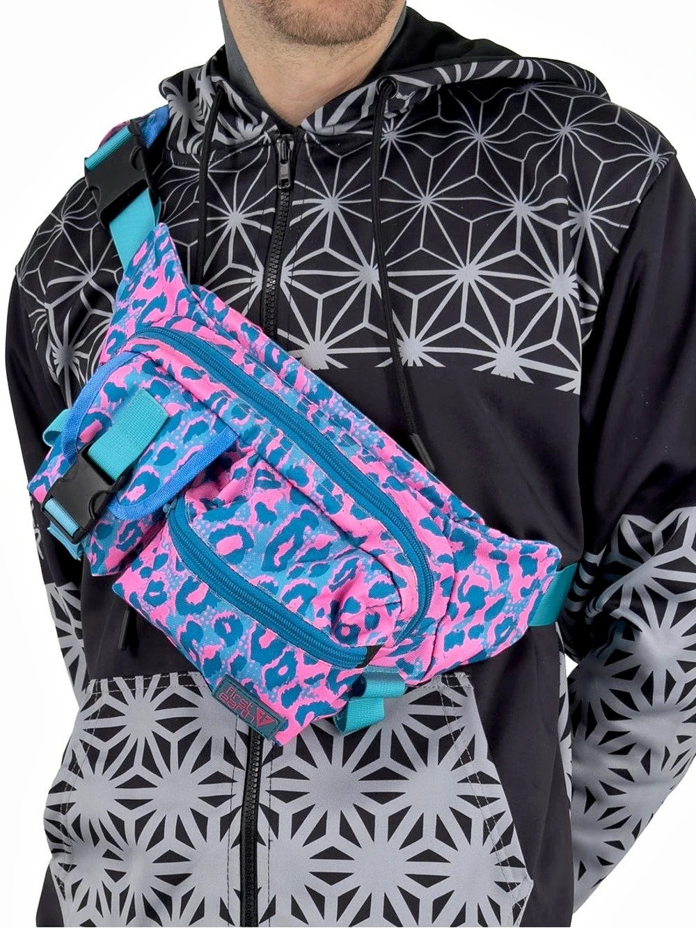 First Earth Neon Cheetah Crossbody Bag